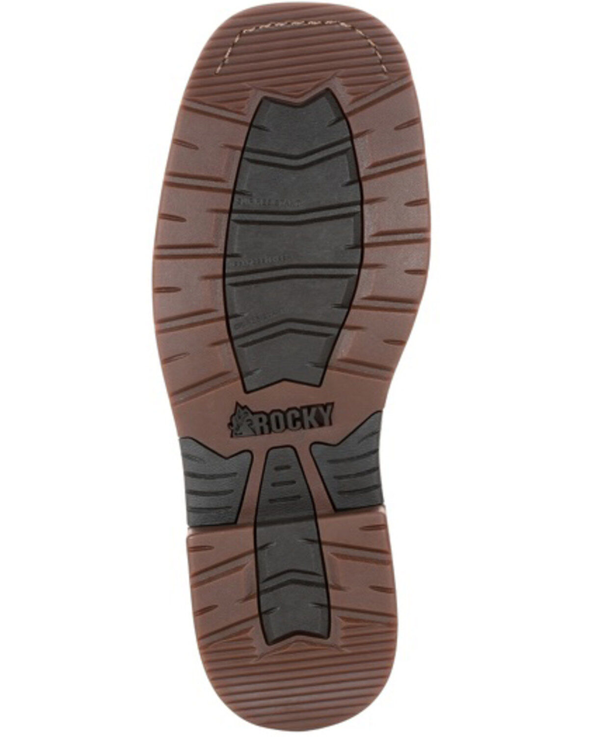 Image #7 - Rocky Men's Iron Skull Waterproof Western Work Boots - Composite Toe, Distressed Brown, hi-res