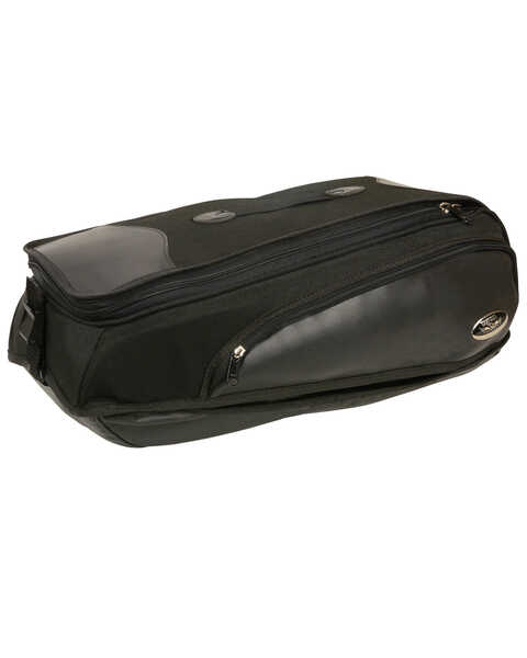 Image #2 - Milwaukee Leather Black Long Textile Back Rack Travel Bag , Black, hi-res