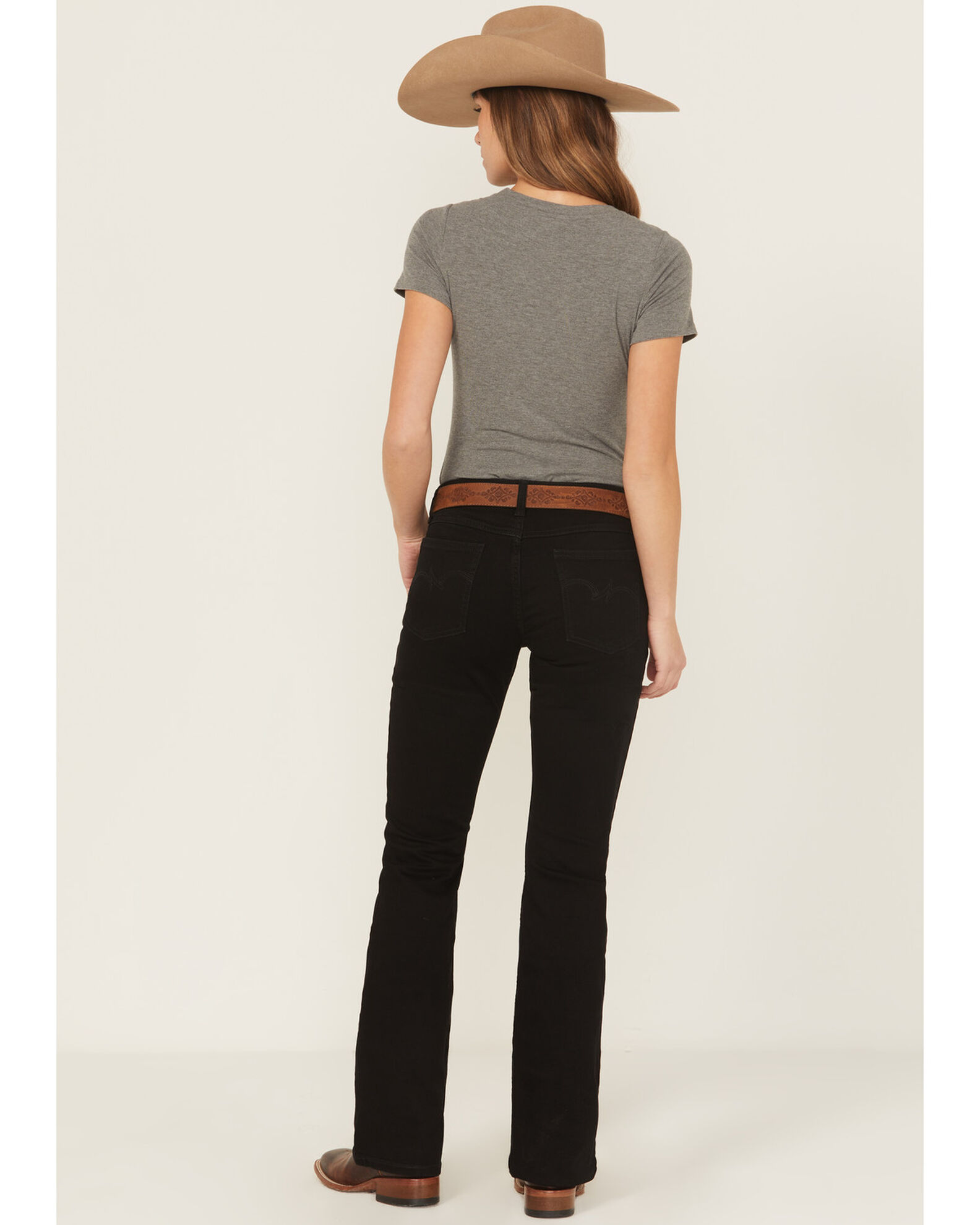 Image #3 - Wrangler Women's Black Mid Rise Bootcut Jeans, Black, hi-res