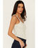 Image #2 - Cleo + Wolf Women's Amy Rib Knit Cropped Tank Top, Cream, hi-res
