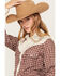 Image #2 - Howdy Hanny Women's Gingham Western Embroidered Long Sleeve Pearl Snap Western Shirt, Brown, hi-res
