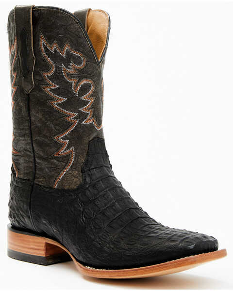 Cody James Men's Exotic Caiman Belly Western Boots - Broad Square Toe, Black, hi-res