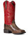 Image #1 - Ariat Women's Sable & Heart Throb West Bound Western Boot - Broad Square Toe, Brown, hi-res