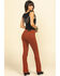Image #3 - Shyanne Women's Rust Studded Front Seam Bootcut Jeans, , hi-res