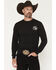 Image #2 - Cowboy Hardware Men's Toughest 8 Seconds Long Sleeve Graphic T-Shirt, Black, hi-res
