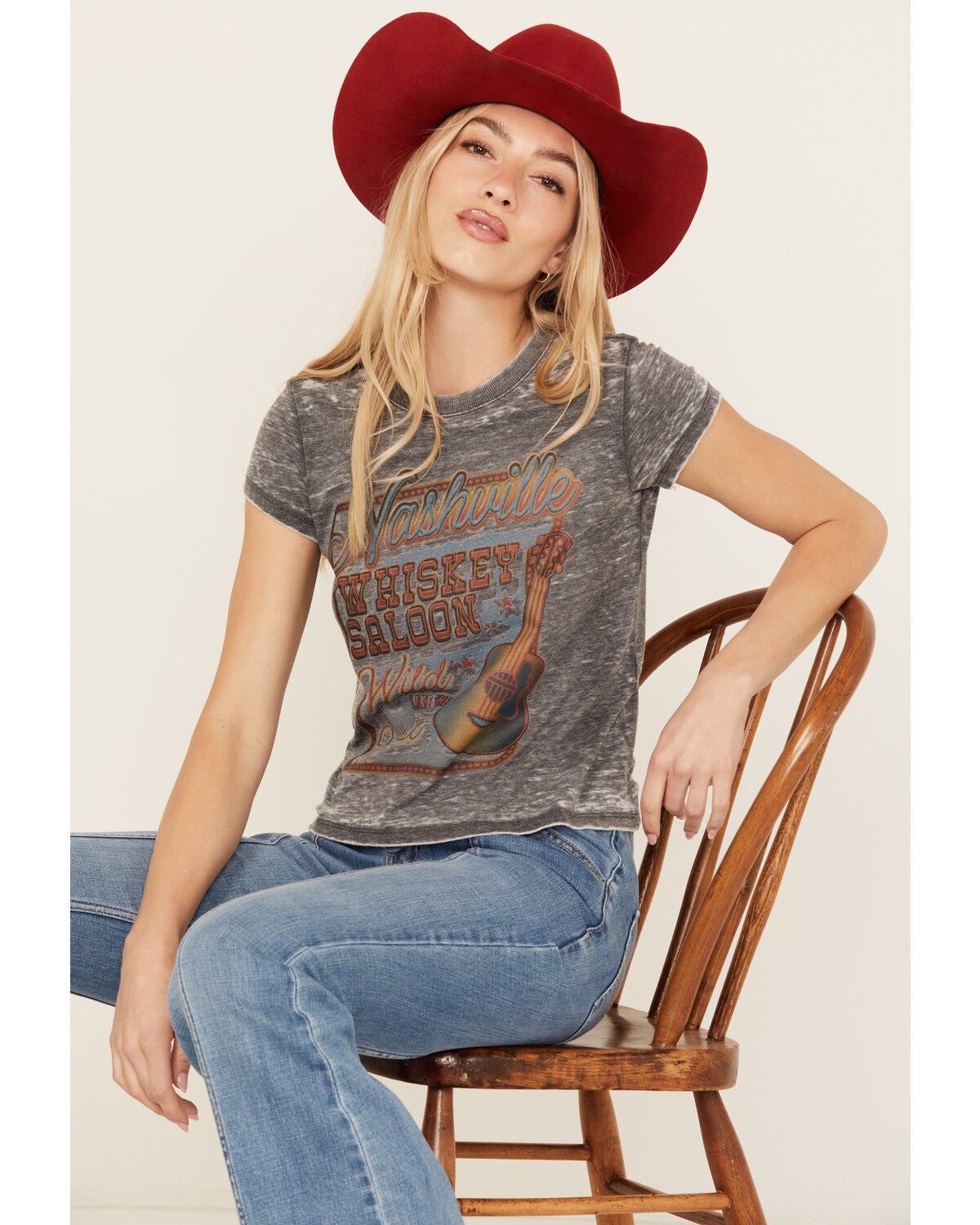 Idyllwind Women's Nashville Whiskey Saloon Short Sleeve Graphic Tee, Black, hi-res