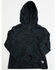 Image #1 - Burlebo Boys' Toddler Camo Print Hooded Stretch Performance Shirt, Black, hi-res