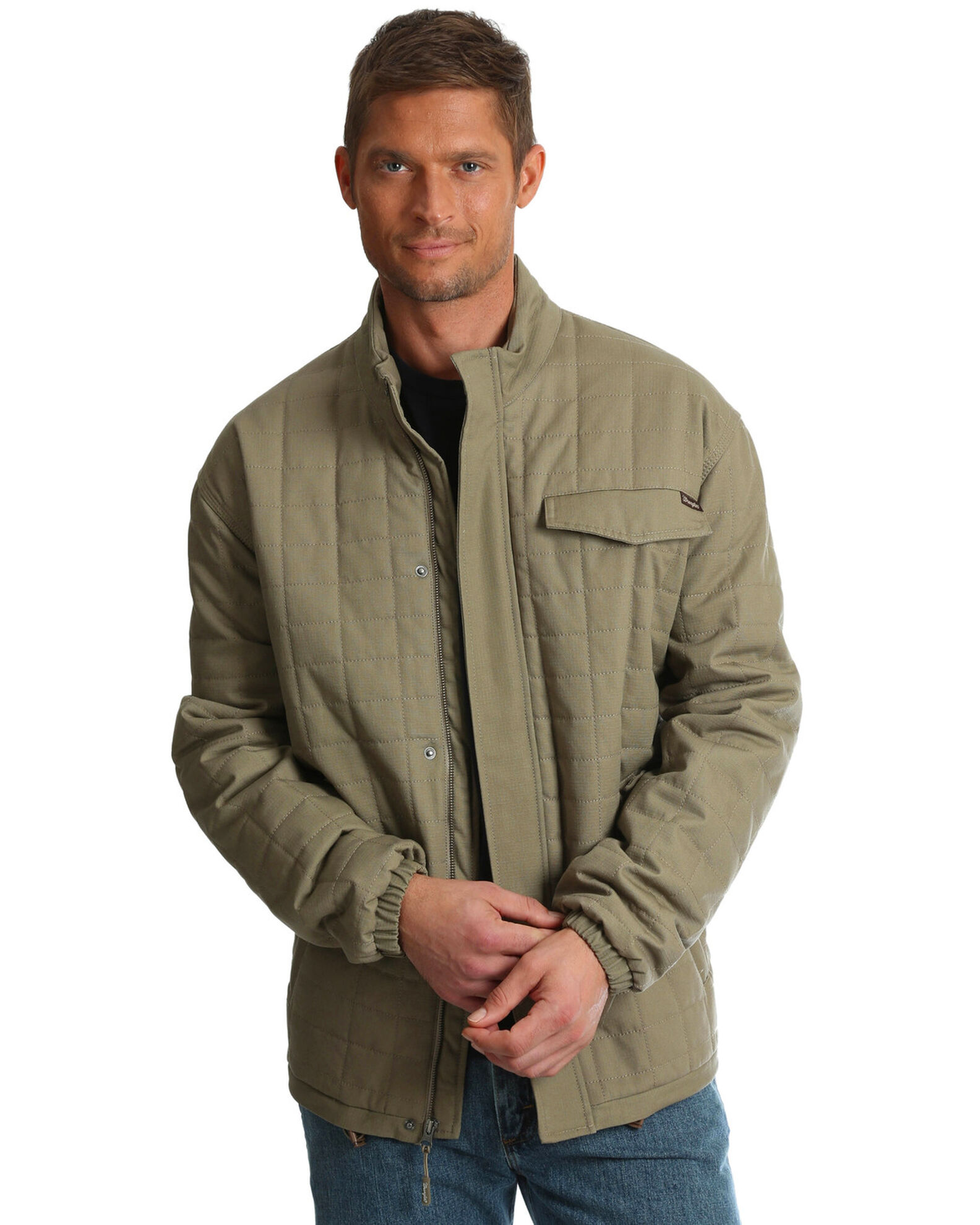 Image #1 - Wrangler Men's Chore Jacket, Beige/khaki, hi-res