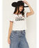 Image #1 - Blended Women's Cool It Short Sleeve Graphic Ringer Tee, White, hi-res