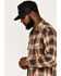 Levi's Men's Medina Worker Large Plaid Print Long Sleeve Button-Down Shirt, Brown, hi-res