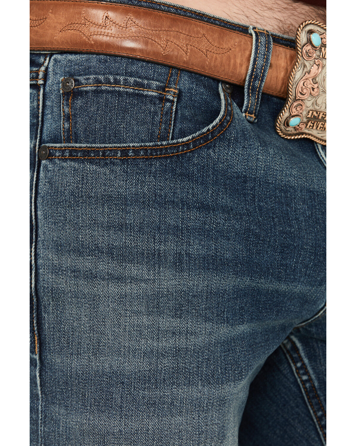 Image #2 - RANK 45® Men's Roadrunner Wash Ambush Slim Straight Stretch Denim Jeans, Medium Wash, hi-res