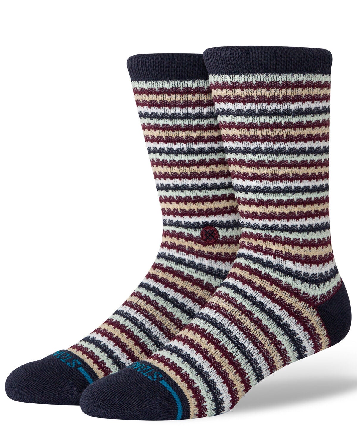 Stance Men's Chiclets Waffle Knit Crew Socks, Multi, hi-res