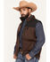 Image #2 - RANK 45&reg; Men's Lakewood Color Block Softshell Vest, Coffee, hi-res