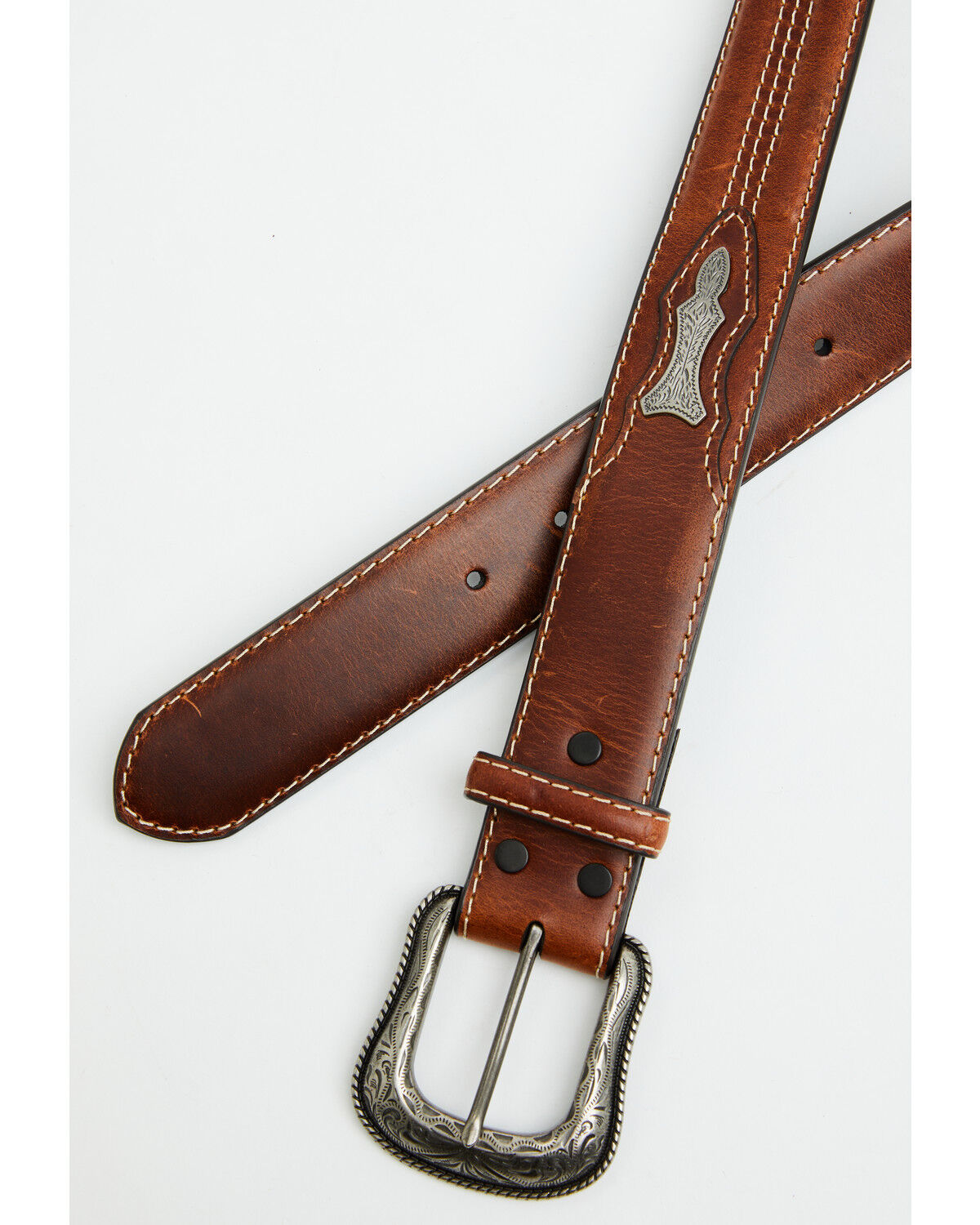 Image #2 - Roper Men's Concho Belt, Brown, hi-res