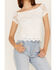 Panhandle Women's Off Shoulder Lace Top, White, hi-res