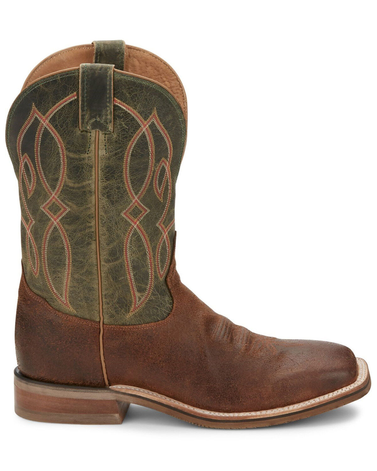 Image #2 - Tony Lama Men's Landgrab Western Boots - Broad Square Toe, Brown, hi-res