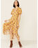Image #2 - Band Of The Free Women's Floral Amelie Midi Dress, Mustard, hi-res