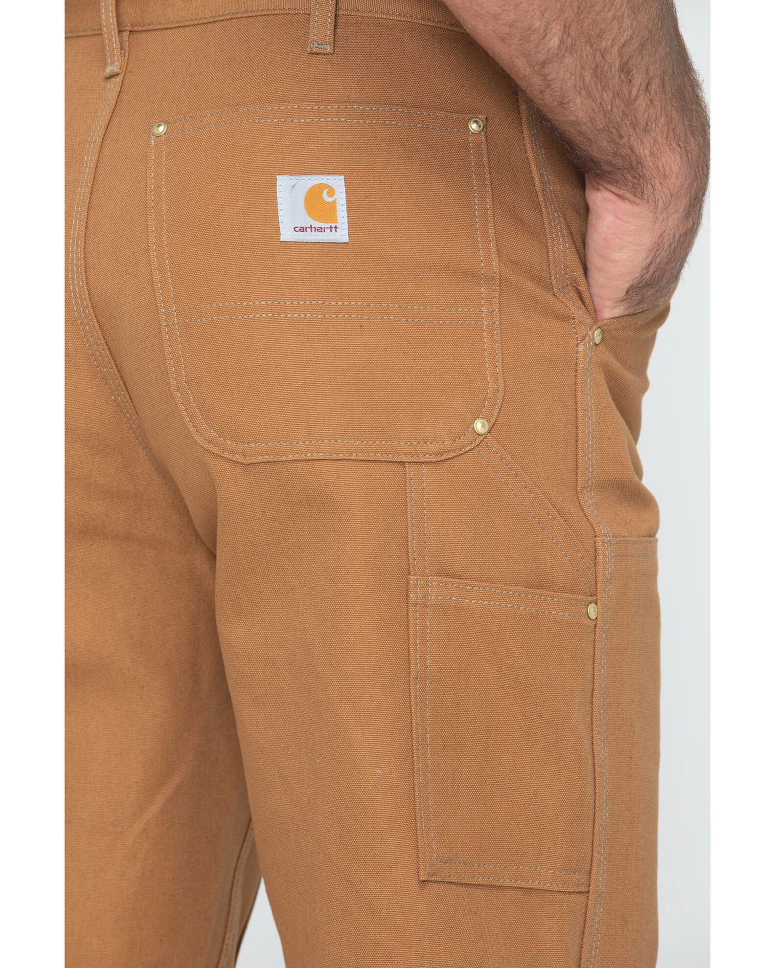Image #6 - Carhartt Double Duck Loose Fit Khaki Work Jeans, Brown, hi-res