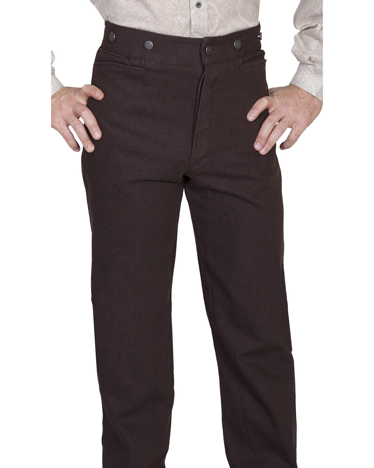 Image #1 - Wahmaker by Scully Raised Dobby Stripe Pants - Tall, Walnut, hi-res