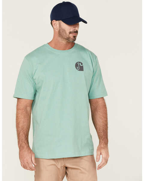 Carhartt Men's Heavyweight Fishing Logo Graphic T-Shirt - Regular & Big , Green, hi-res