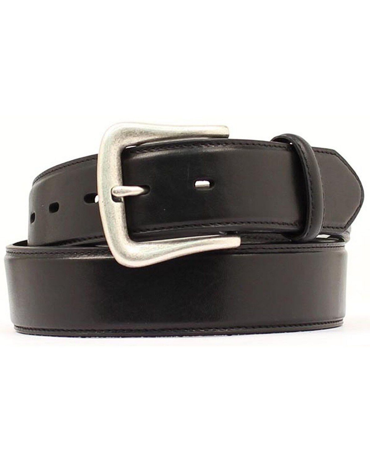Nocona Men's Smooth Leather Western Belt, Black, hi-res