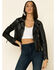 Mauritius Women's Christy Scatter Star Leather Jacket , Black, hi-res