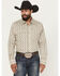 Image #1 - Wrangler Retro Men's Southwestern Print Long Sleeve Snap Western Shirt, Cream, hi-res
