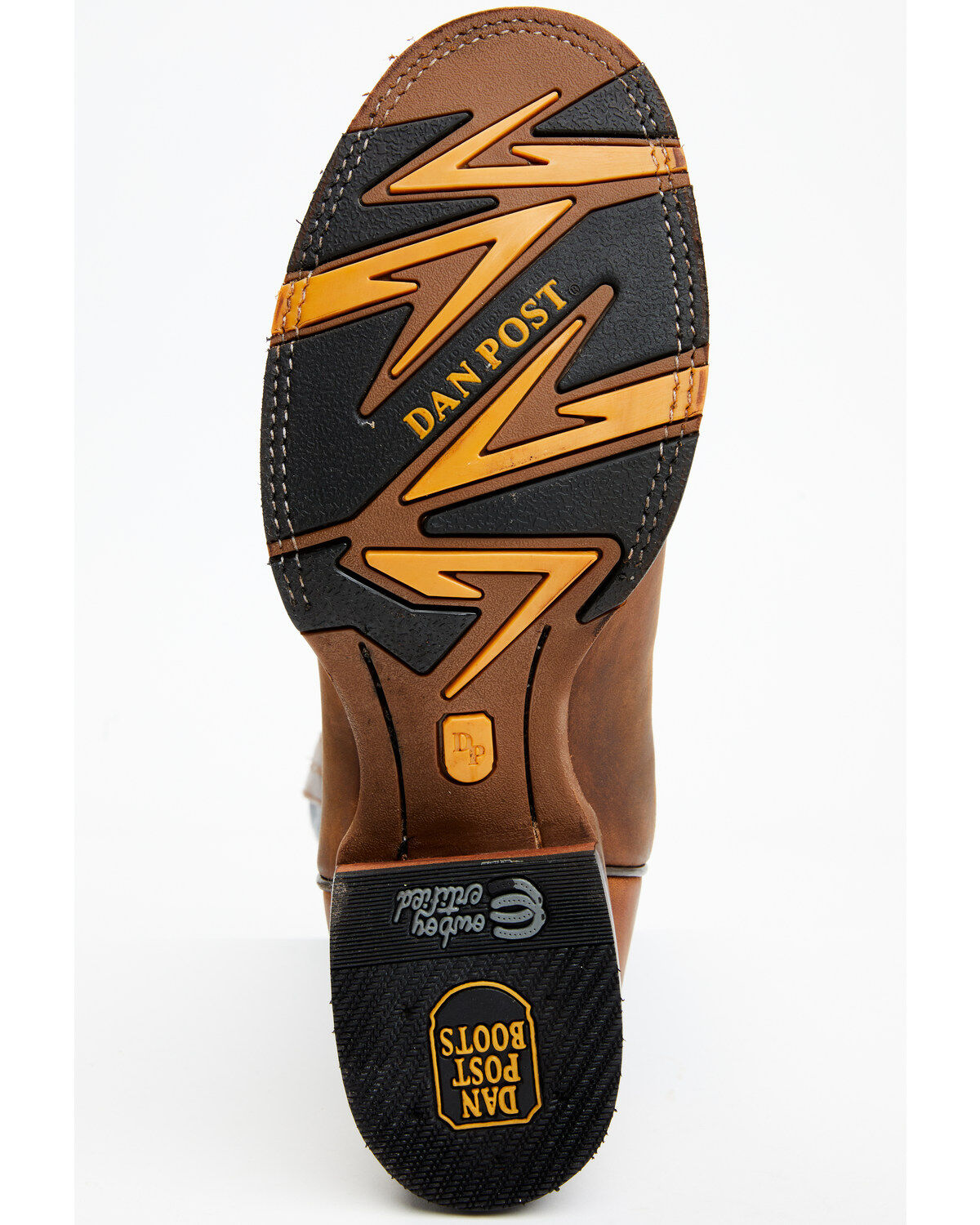 Image #7 - Dan Post Men's Performance Western Boots - Round Toe, Brown, hi-res