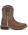 Image #2 - Justin Women's Ema Short Western Boots - Broad Square Toe, Brown, hi-res