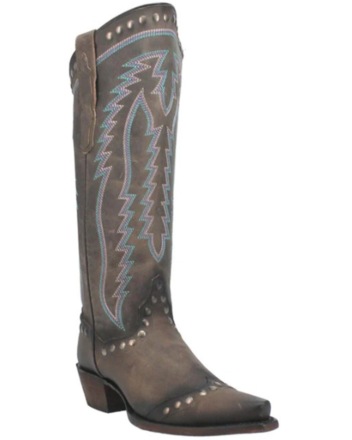 Dan Post Women's Sadi Western Boots - Snip Toe, Grey, hi-res