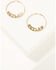 Image #1 - Idyllwind Women's Outlaw Gold Hoop Earrings, Gold, hi-res