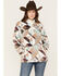 Hooey Women's Quarter Zip Fleece Pullover, Cream, hi-res