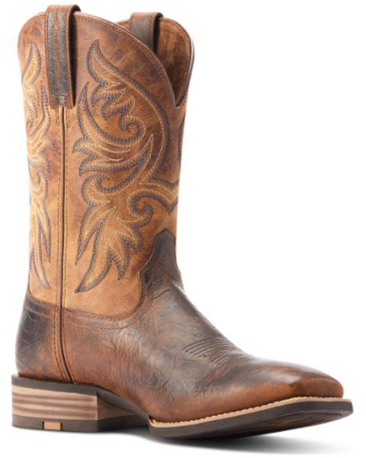 Ariat Men's Slingshot Bartop Western Performance Boots - Broad Square Toe, Brown, hi-res