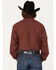 Cinch Men's Geo Print Long Sleeve Button Down Western Shirt , Burgundy, hi-res