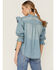 Image #3 - Free People Women's Louise Denim Top, Blue, hi-res