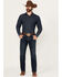 Image #1 - RANK 45® Men's Calico Wash Ambush Slim Straight Stretch Denim Jeans, Dark Wash, hi-res