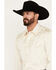 Image #2 - Scully Men's Gunfighter Embroidery Long Sleeve Snap Western Shirt - 3X, Ivory, hi-res