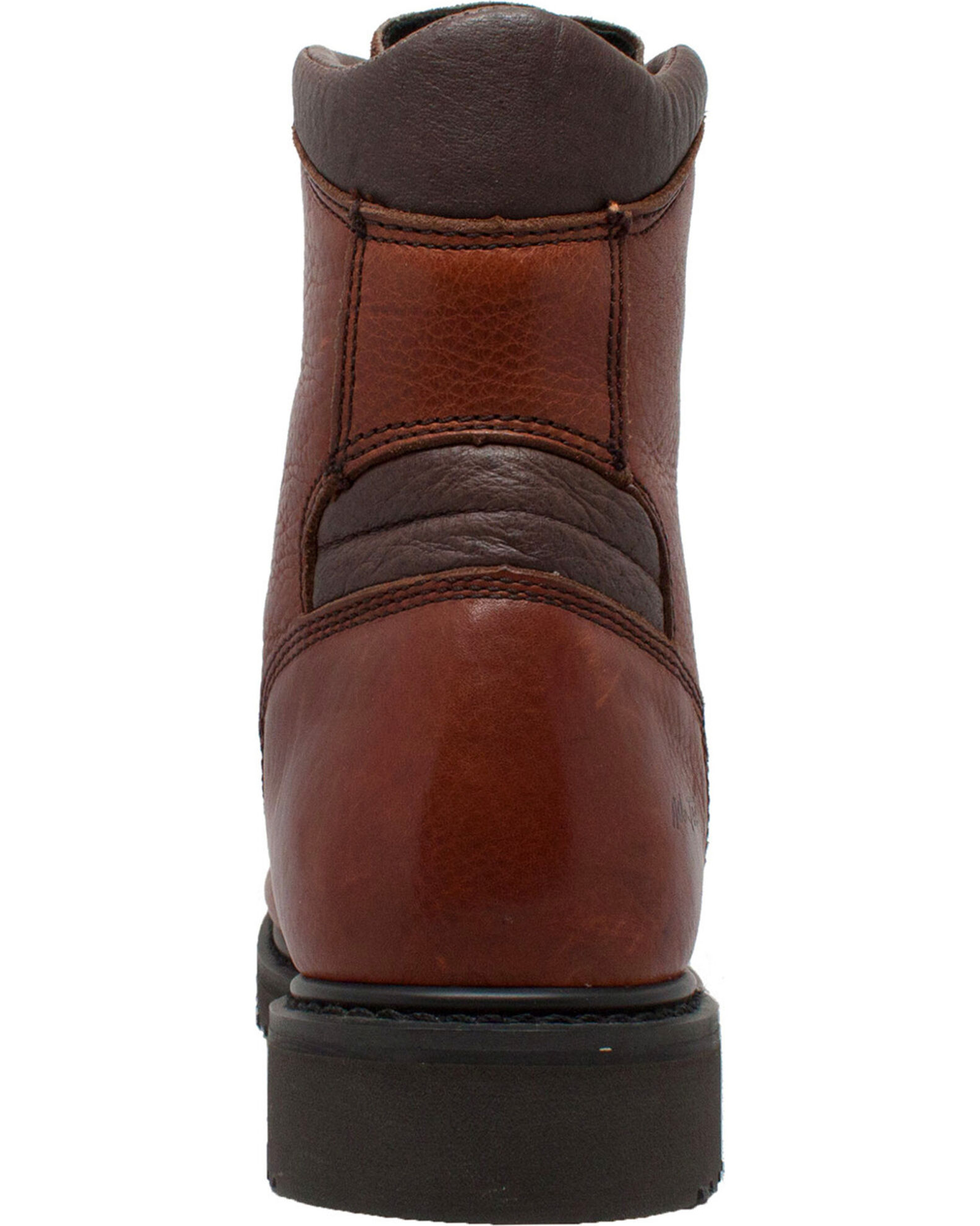 Image #5 - Ad Tec Men's 8" Tumbled Leather Work Boots - Soft Toe, Brown, hi-res