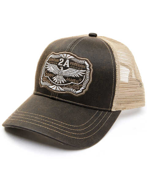 Image #1 - Cody James Men's Freedom Eagle Embroidered Mesh-Back Ball Cap , Brown, hi-res