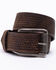 Image #1 - Hawx® Men's Roller Buckle Basket-Weave Belt, Brown, hi-res