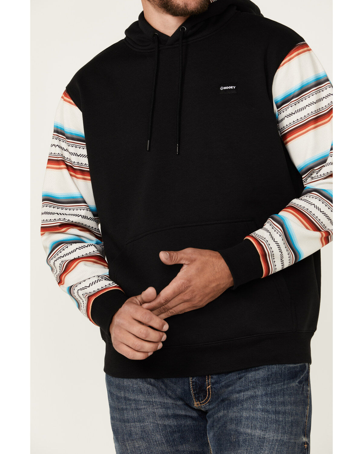 Image #3 - Hooey Men's Legendary Serape Sleeve Hooded Sweatshirt, , hi-res