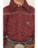 Image #3 - Cowboy Hardware Boys' Geo Print Long Sleeve Pearl Snap Stretch Western Shirt, Burgundy, hi-res