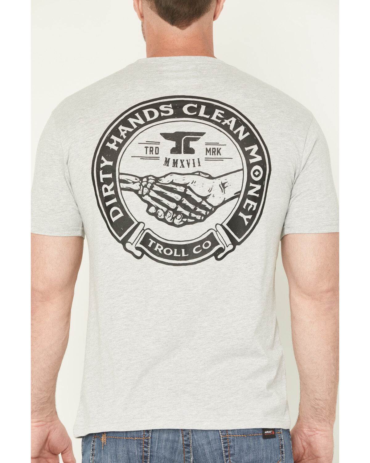 Image #4 - Troll Co Men's Haggler Short Sleeve Graphic T-Shirt, Heather Grey, hi-res