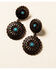 Image #1 - Shyanne Women's Willow Moon Double Concho Copper Earrings , Rust Copper, hi-res
