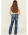 Image #3 - Shyanne Girls' Medium Wash Star Pocket Bootcut Stretch Denim Jeans, Medium Wash, hi-res