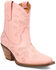 Image #1 - Dingo Women's Sweetheart Embroidered Booties - Round Toe, Pink, hi-res