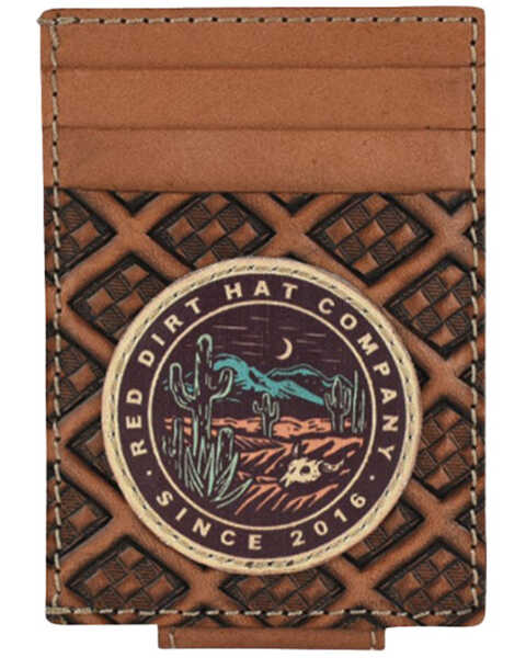 Red Dirt Hat Men's Card Case with Magnetic Clip, Brown, hi-res