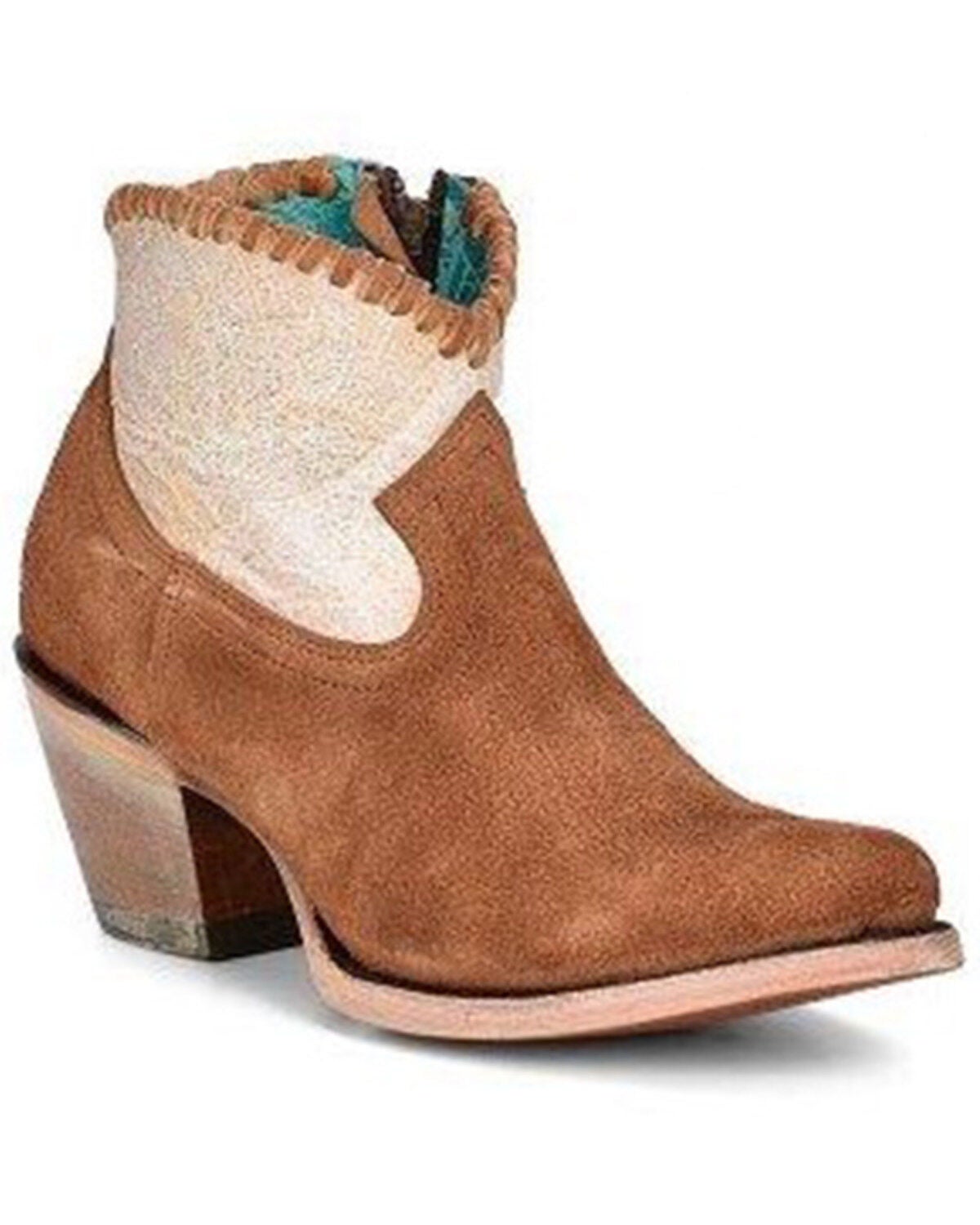 Corral Women's Urban Woven Shaft Western Fashion Booties - Round Toe, Sand, hi-res