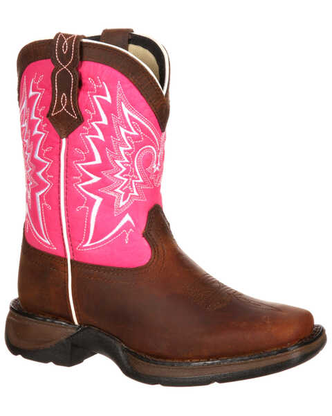 Lil' Durango Toddler Girls' Let Love Fly Western Boots, Brown, hi-res