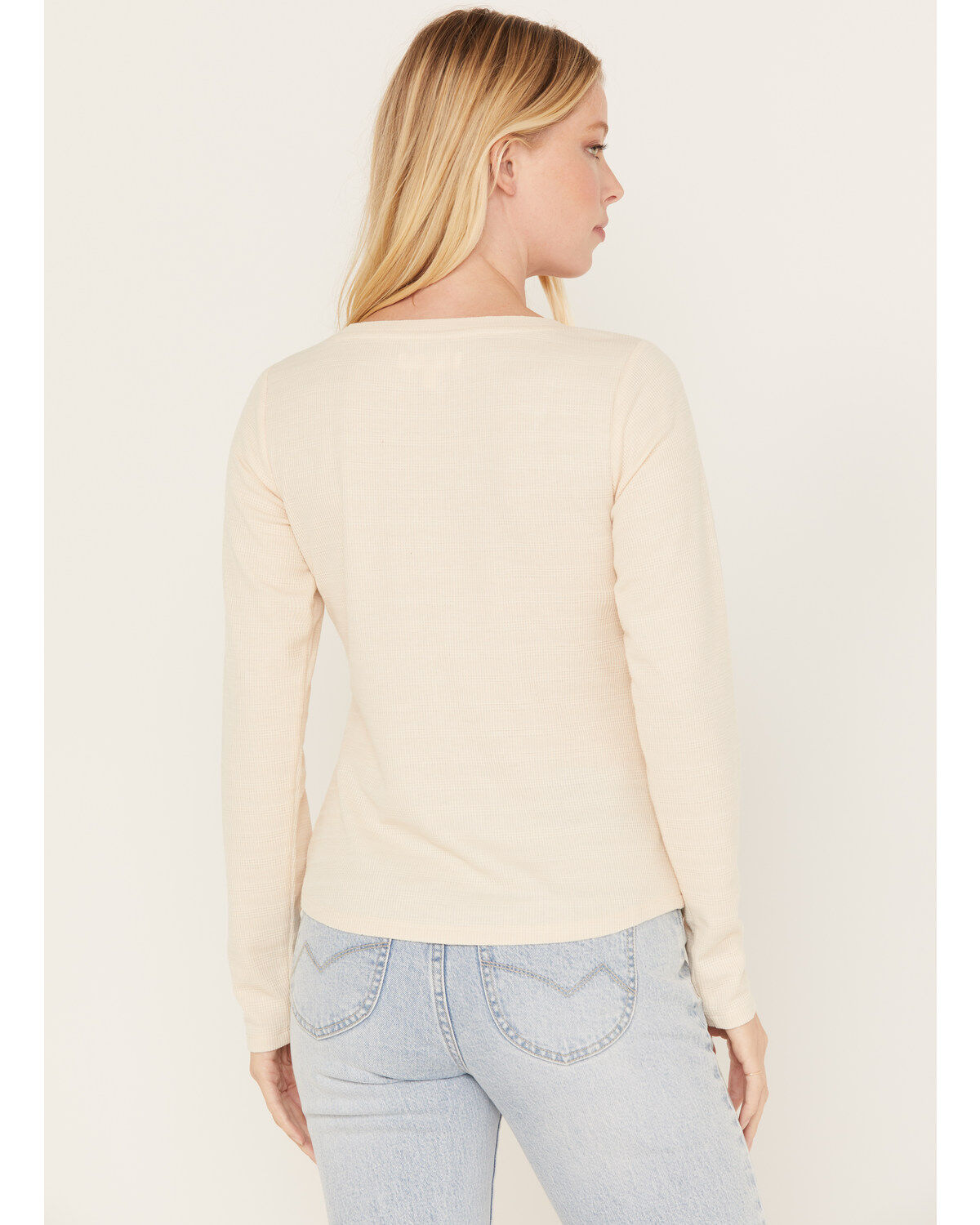 Image #4 - Cleo + Wolf Women's Long Sleeve Henley Top, Sand, hi-res